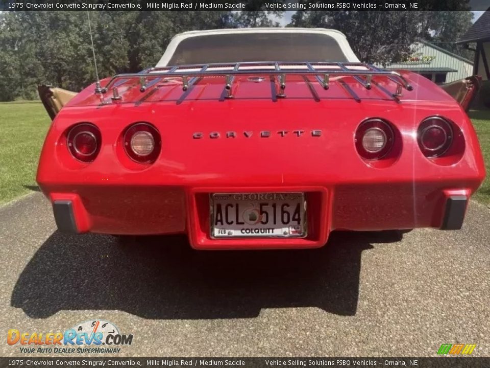 1975 Chevrolet Corvette Stingray Convertible Mille Miglia Red / Medium Saddle Photo #11