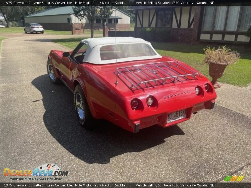 1975 Chevrolet Corvette Stingray Convertible Mille Miglia Red / Medium Saddle Photo #13