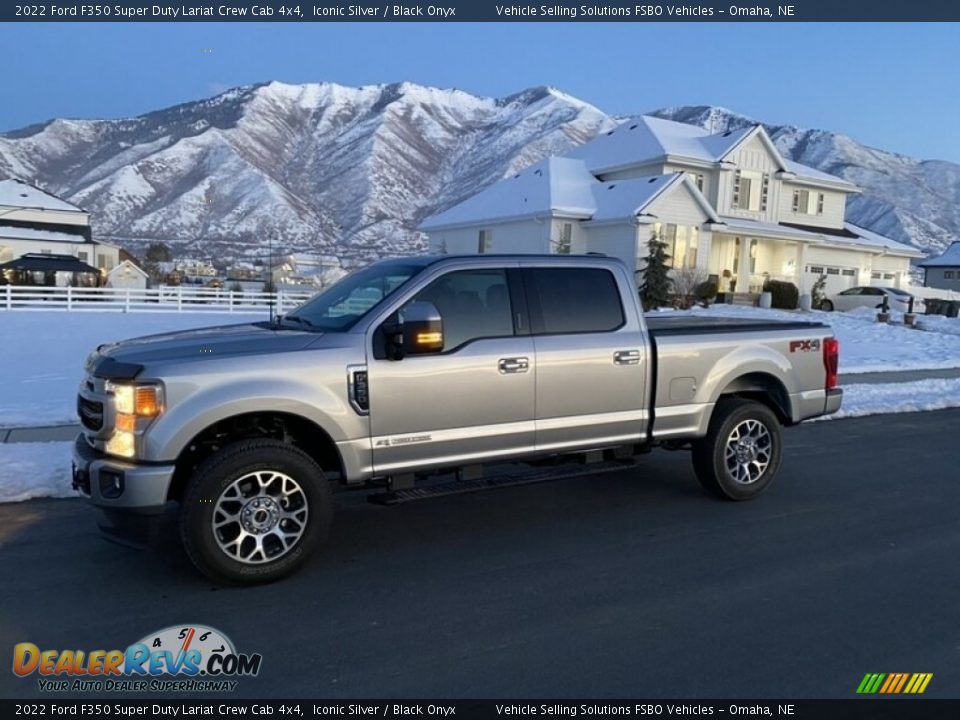 2022 Ford F350 Super Duty Lariat Crew Cab 4x4 Iconic Silver / Black Onyx Photo #12