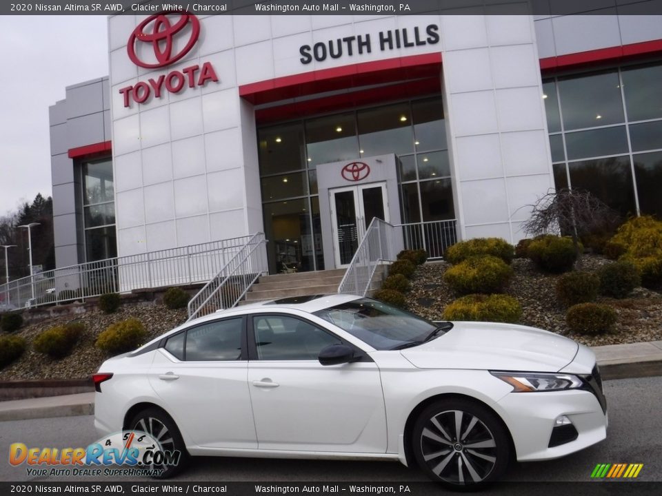 2020 Nissan Altima SR AWD Glacier White / Charcoal Photo #2