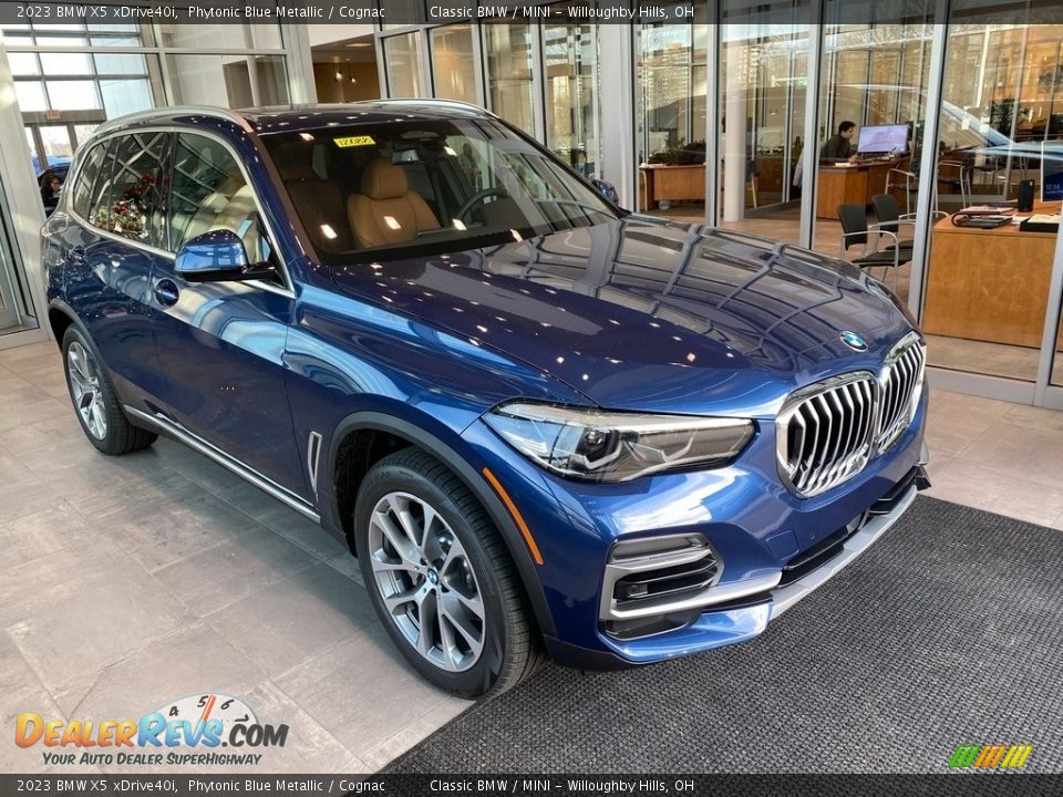 2023 BMW X5 xDrive40i Phytonic Blue Metallic / Cognac Photo #1