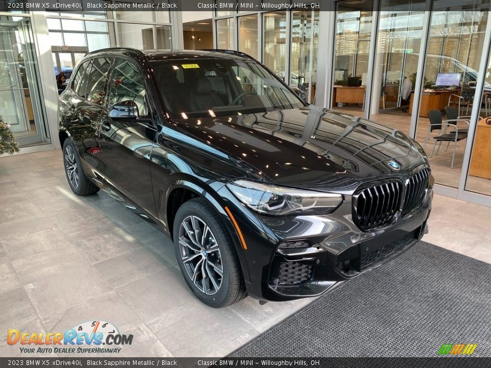 2023 BMW X5 xDrive40i Black Sapphire Metallic / Black Photo #1