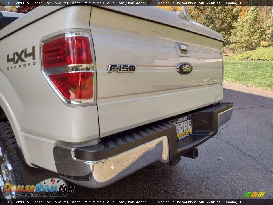 2012 Ford F150 Lariat SuperCrew 4x4 White Platinum Metallic Tri-Coat / Pale Adobe Photo #10