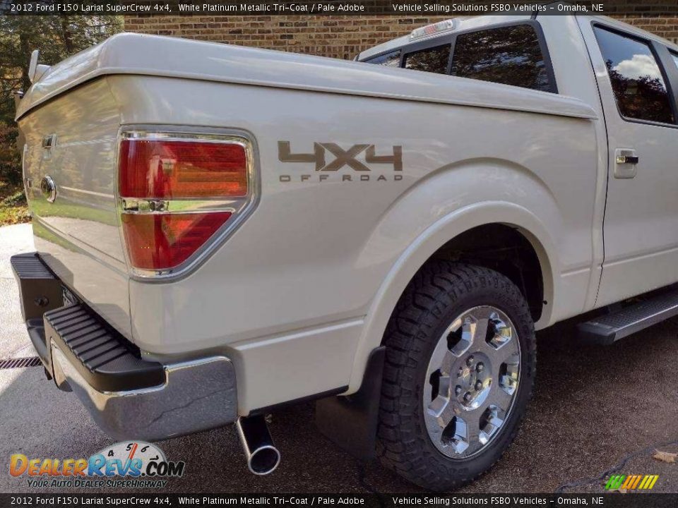 2012 Ford F150 Lariat SuperCrew 4x4 White Platinum Metallic Tri-Coat / Pale Adobe Photo #11