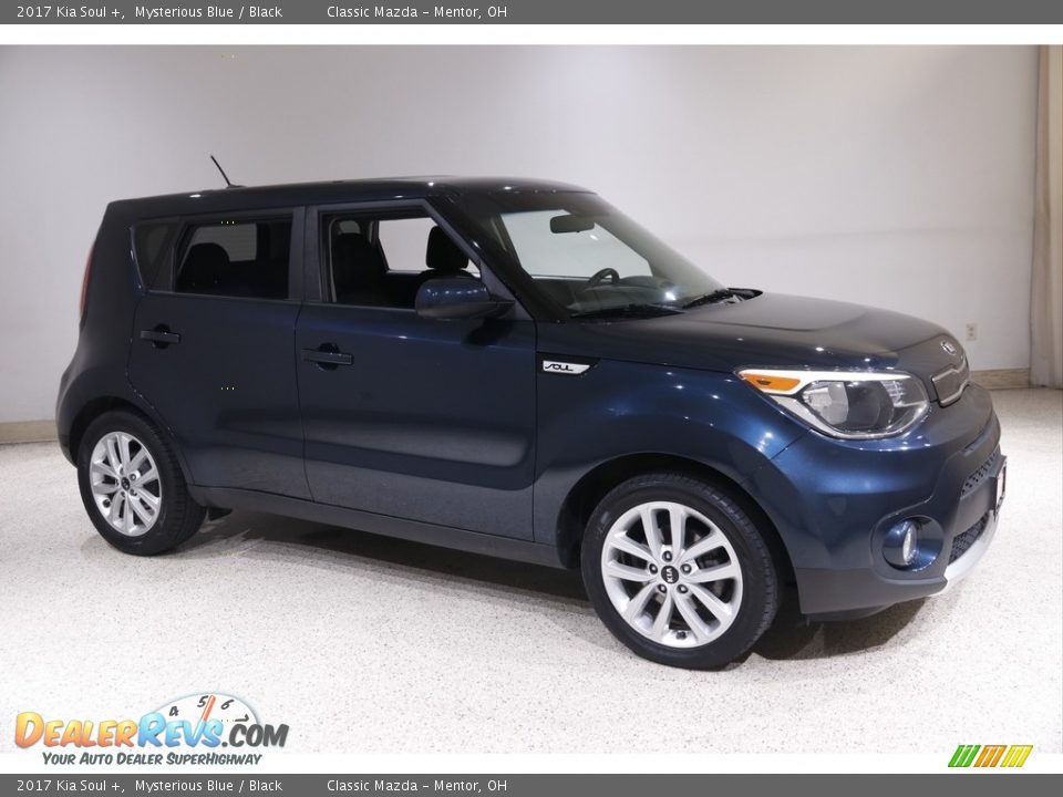 2017 Kia Soul + Mysterious Blue / Black Photo #1