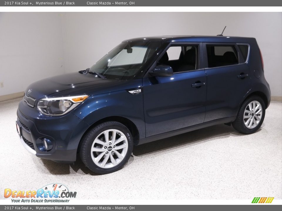 2017 Kia Soul + Mysterious Blue / Black Photo #3