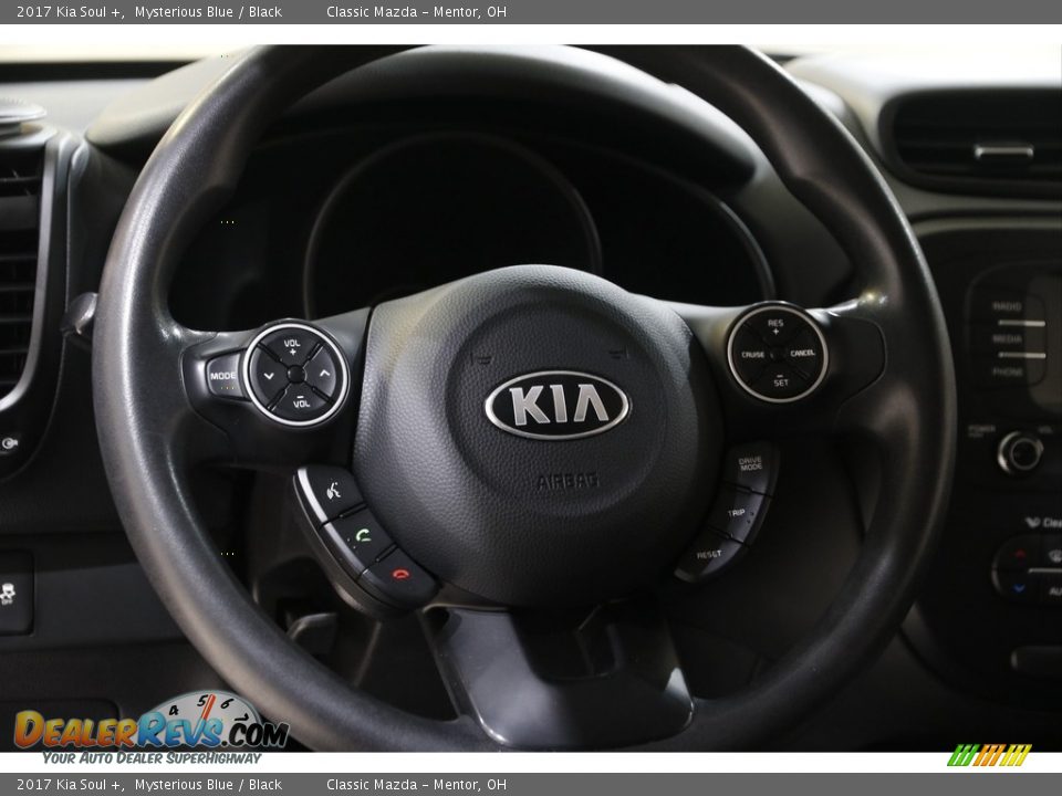 2017 Kia Soul + Mysterious Blue / Black Photo #7
