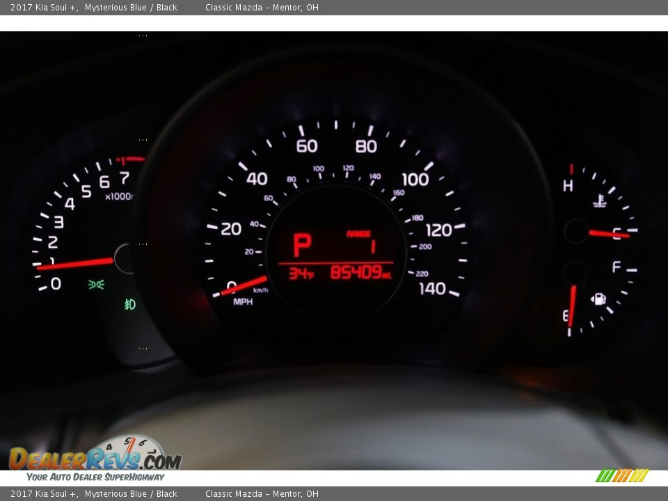 2017 Kia Soul + Mysterious Blue / Black Photo #8