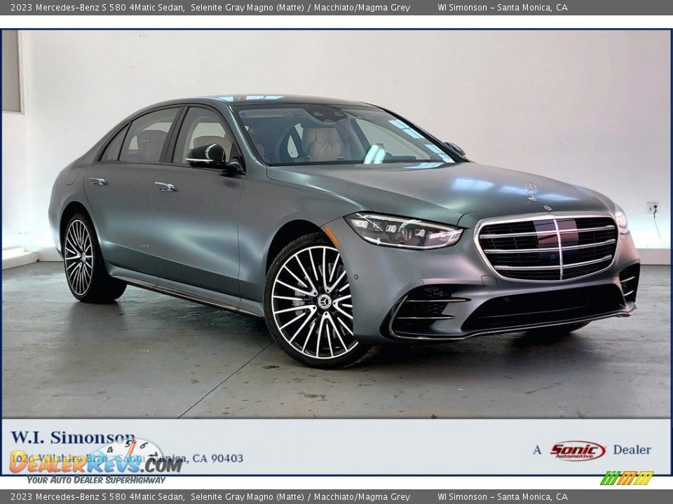 2023 Mercedes-Benz S 580 4Matic Sedan Selenite Gray Magno (Matte) / Macchiato/Magma Grey Photo #1