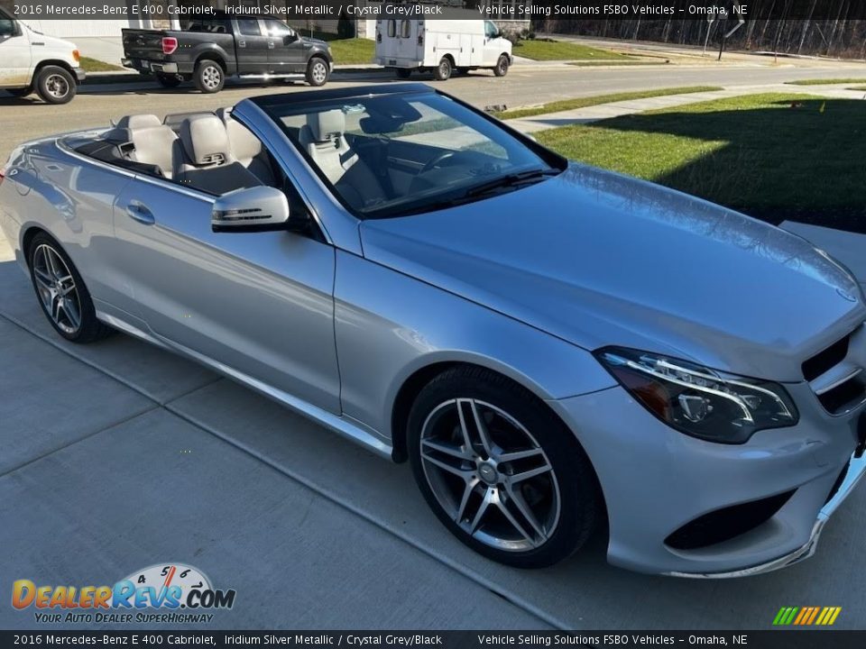 2016 Mercedes-Benz E 400 Cabriolet Iridium Silver Metallic / Crystal Grey/Black Photo #2