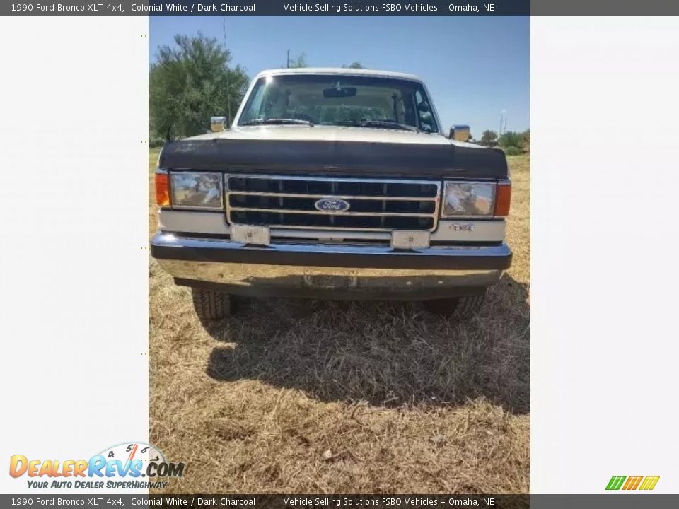 1990 Ford Bronco XLT 4x4 Colonial White / Dark Charcoal Photo #13