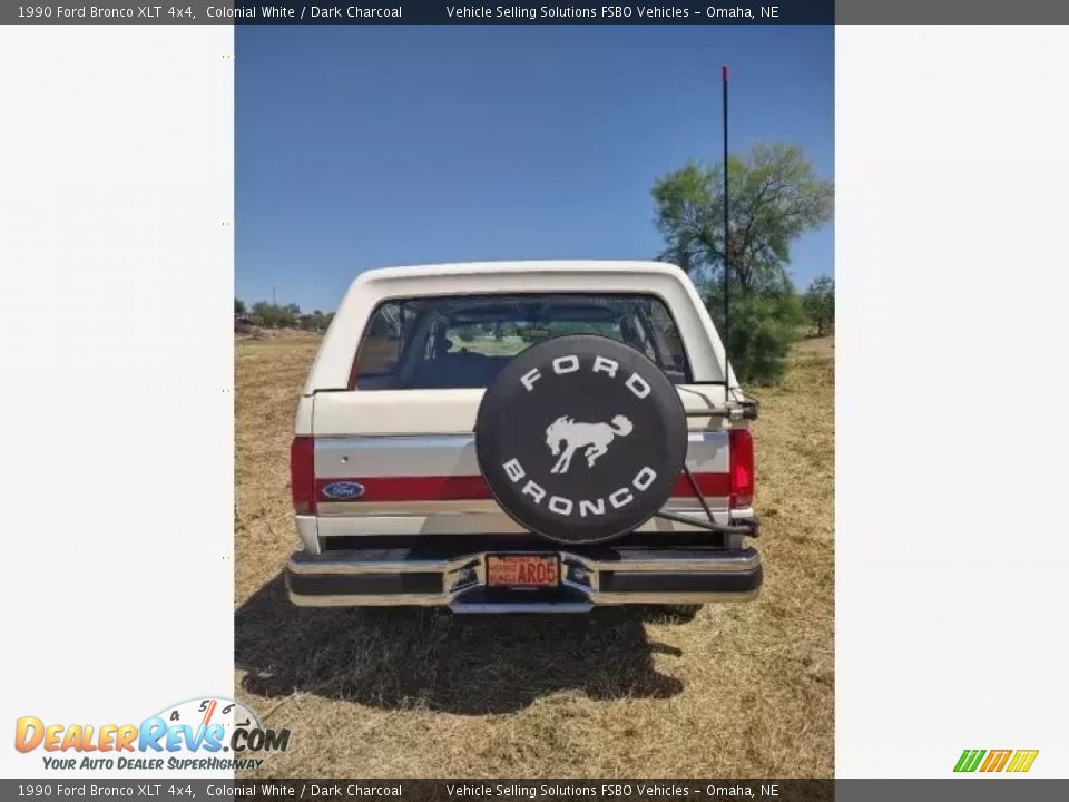 1990 Ford Bronco XLT 4x4 Colonial White / Dark Charcoal Photo #14