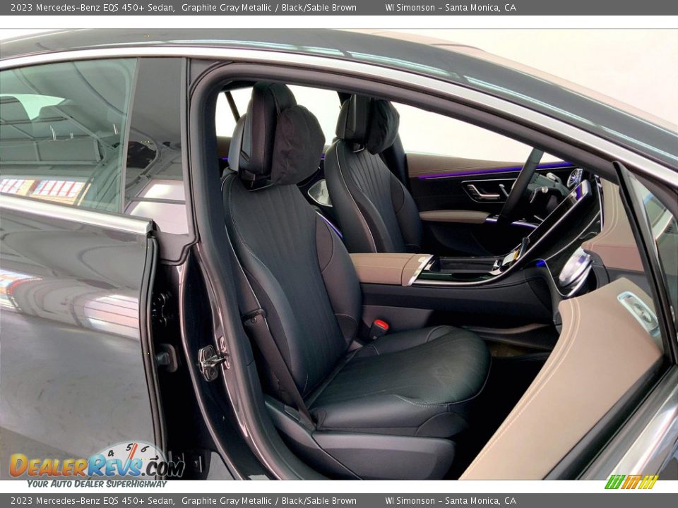Black/Sable Brown Interior - 2023 Mercedes-Benz EQS 450+ Sedan Photo #5