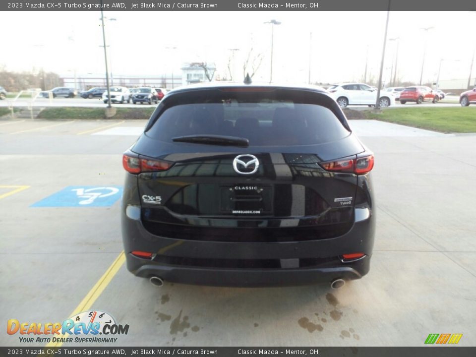 2023 Mazda CX-5 Turbo Signature AWD Jet Black Mica / Caturra Brown Photo #5