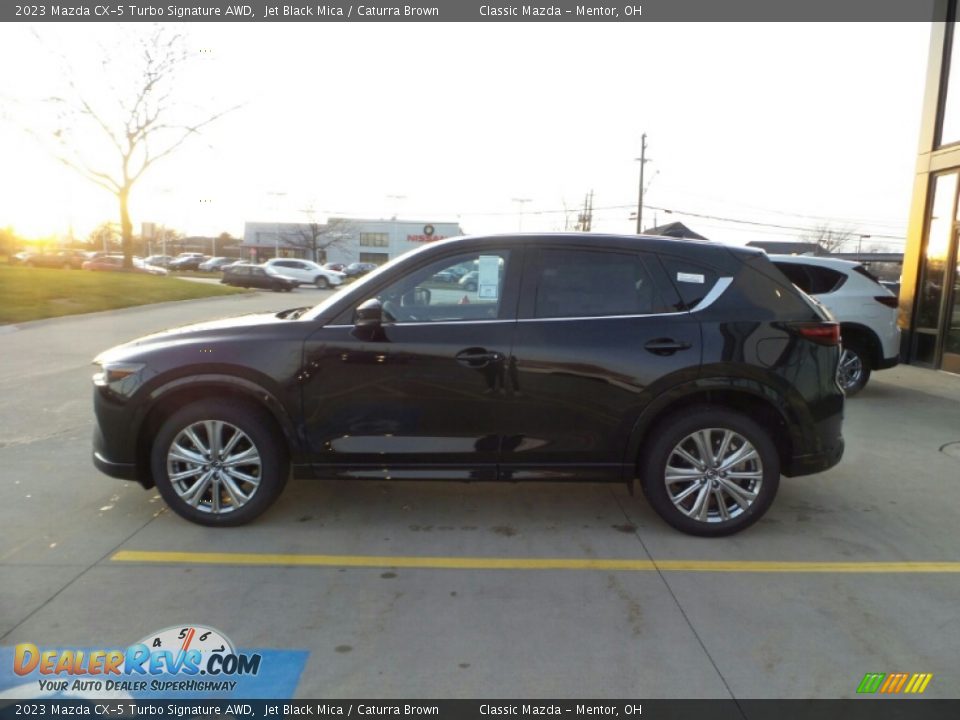 2023 Mazda CX-5 Turbo Signature AWD Jet Black Mica / Caturra Brown Photo #6
