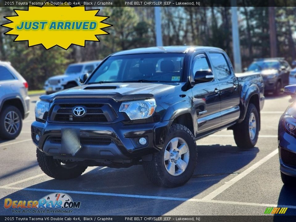 2015 Toyota Tacoma V6 Double Cab 4x4 Black / Graphite Photo #1