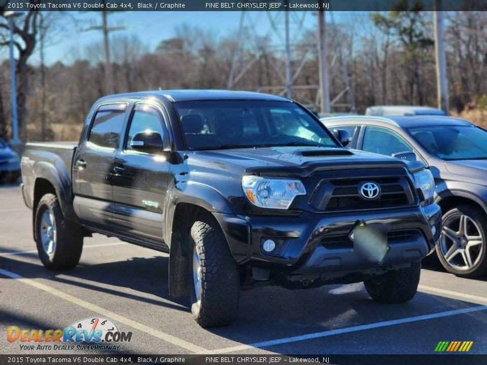 2015 Toyota Tacoma V6 Double Cab 4x4 Black / Graphite Photo #3