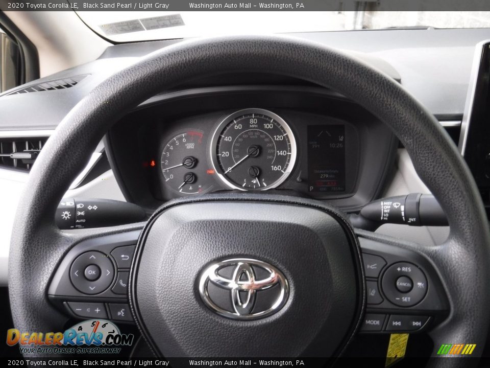 2020 Toyota Corolla LE Black Sand Pearl / Light Gray Photo #21