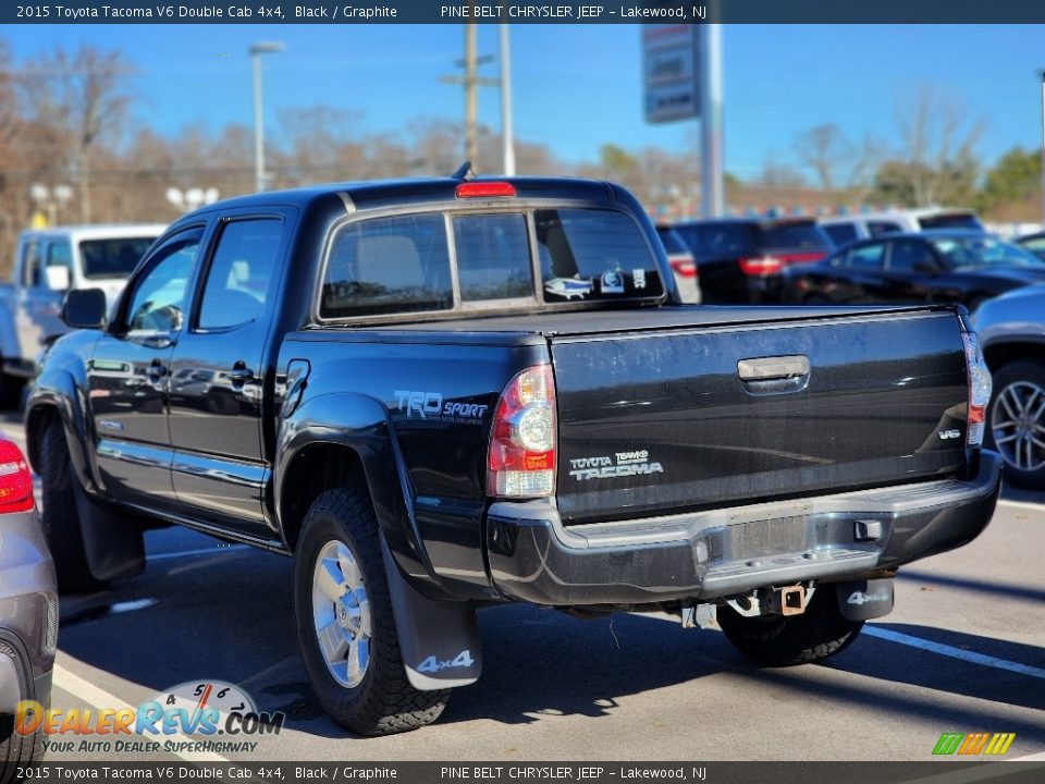 2015 Toyota Tacoma V6 Double Cab 4x4 Black / Graphite Photo #7