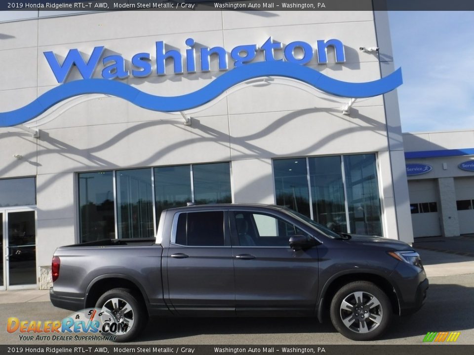 2019 Honda Ridgeline RTL-T AWD Modern Steel Metallic / Gray Photo #2