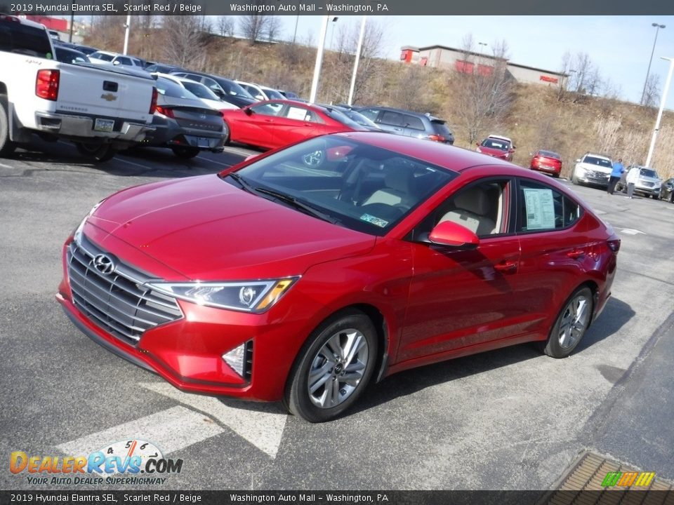 2019 Hyundai Elantra SEL Scarlet Red / Beige Photo #5