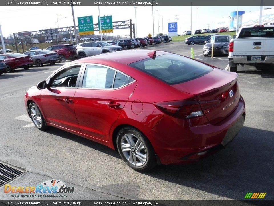 2019 Hyundai Elantra SEL Scarlet Red / Beige Photo #7