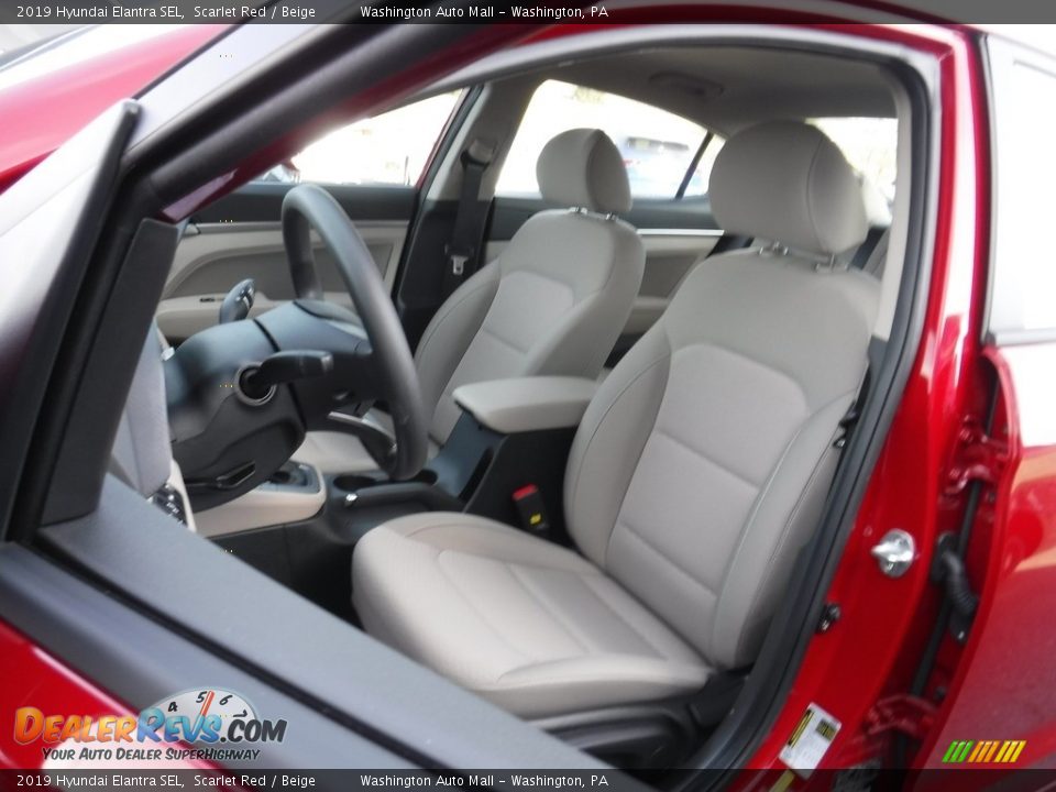 2019 Hyundai Elantra SEL Scarlet Red / Beige Photo #12