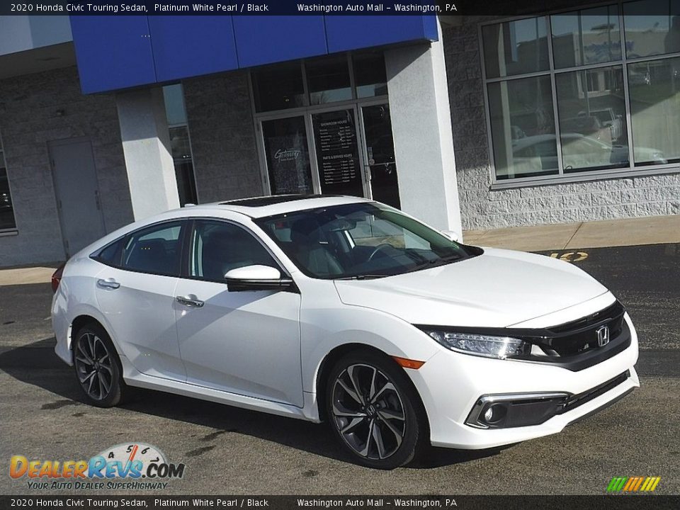 2020 Honda Civic Touring Sedan Platinum White Pearl / Black Photo #1