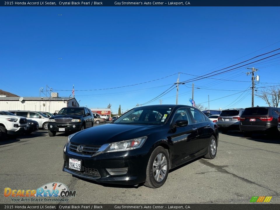 2015 Honda Accord LX Sedan Crystal Black Pearl / Black Photo #2