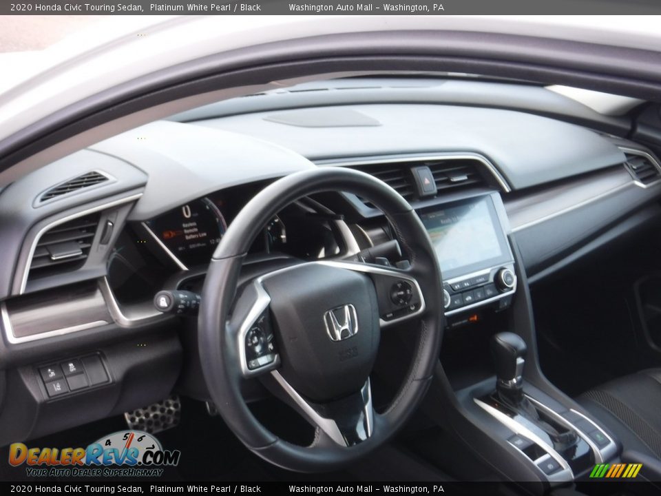 2020 Honda Civic Touring Sedan Platinum White Pearl / Black Photo #13