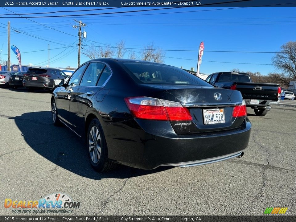 2015 Honda Accord LX Sedan Crystal Black Pearl / Black Photo #4