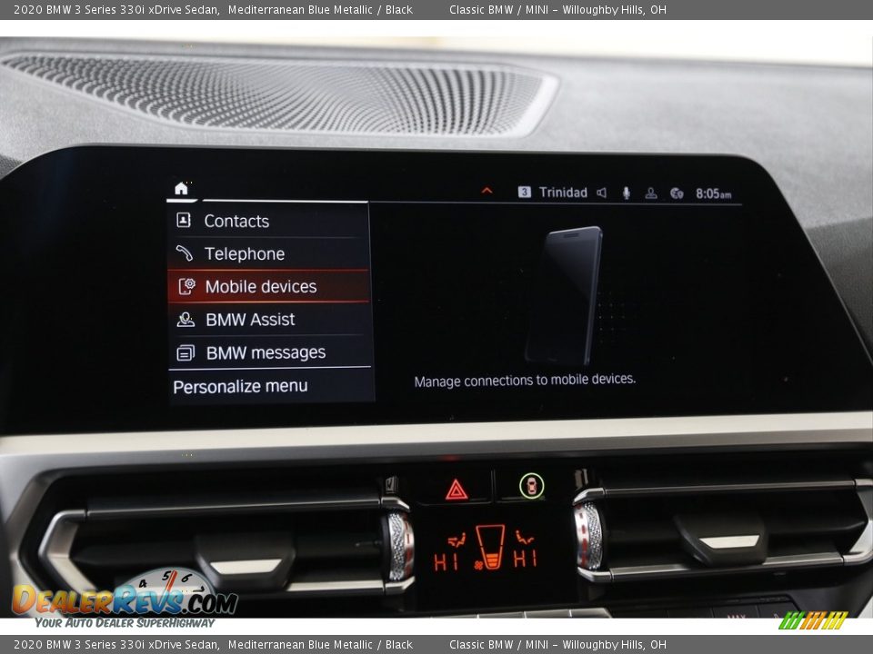 2020 BMW 3 Series 330i xDrive Sedan Mediterranean Blue Metallic / Black Photo #12