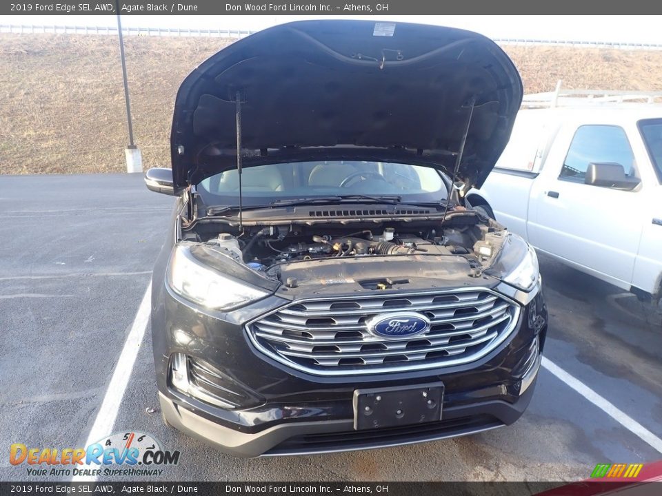 2019 Ford Edge SEL AWD Agate Black / Dune Photo #4