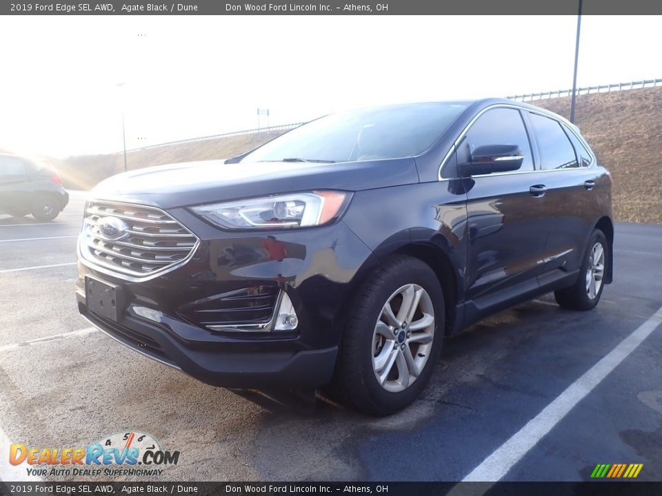 2019 Ford Edge SEL AWD Agate Black / Dune Photo #6