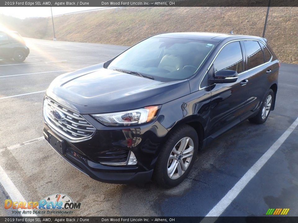 2019 Ford Edge SEL AWD Agate Black / Dune Photo #7