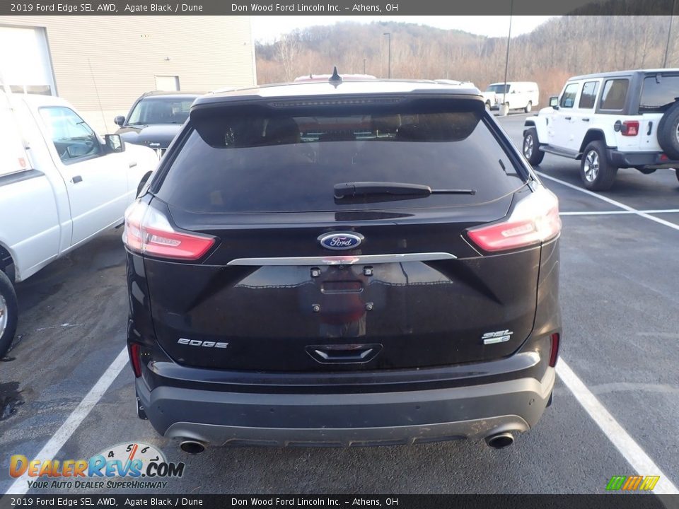 2019 Ford Edge SEL AWD Agate Black / Dune Photo #9