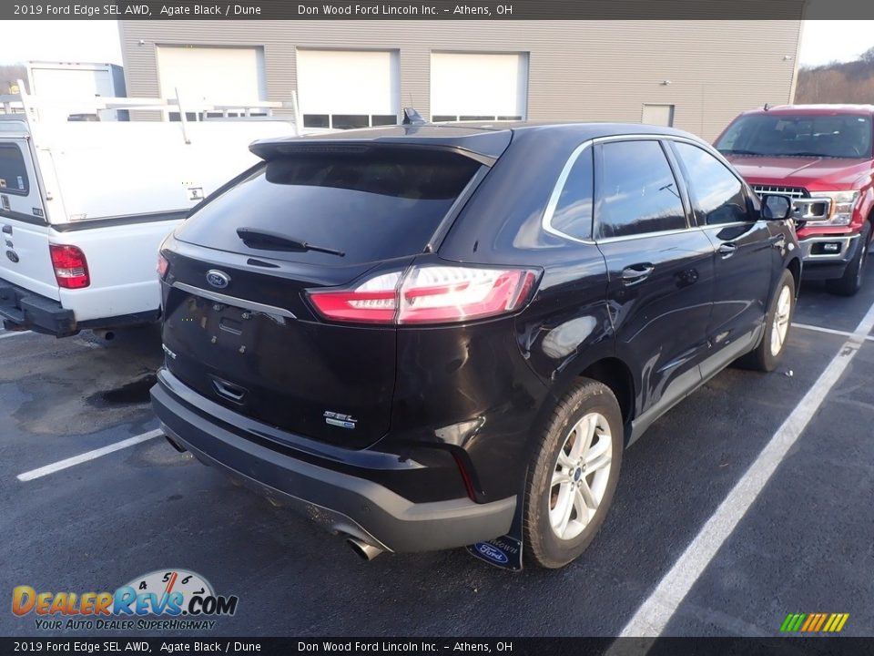 2019 Ford Edge SEL AWD Agate Black / Dune Photo #10
