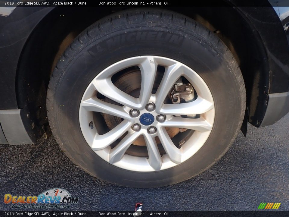 2019 Ford Edge SEL AWD Agate Black / Dune Photo #12