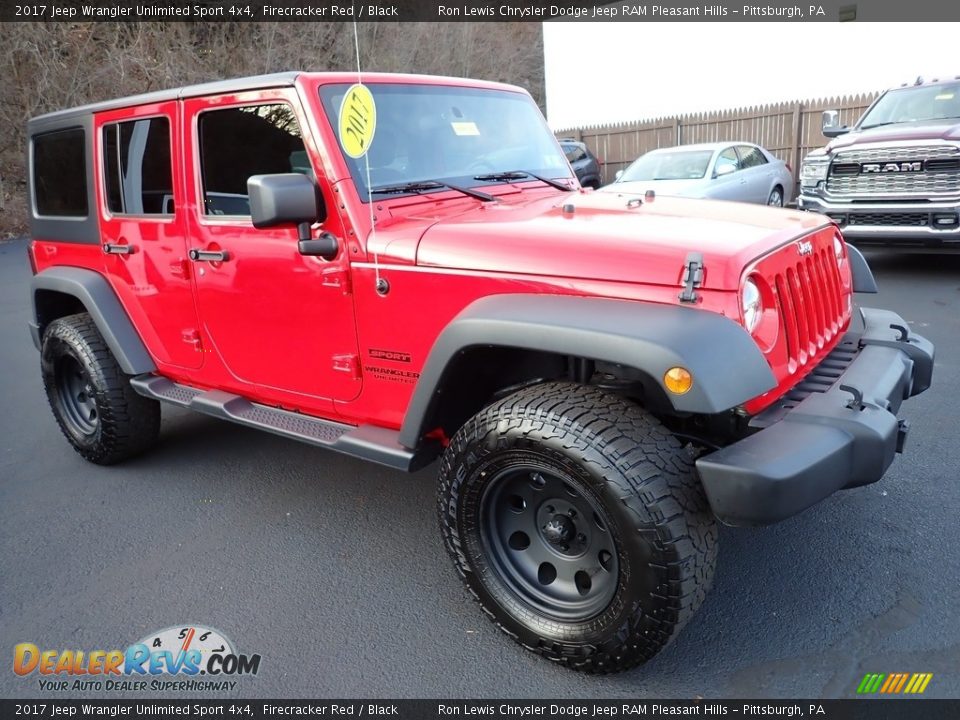 2017 Jeep Wrangler Unlimited Sport 4x4 Firecracker Red / Black Photo #8