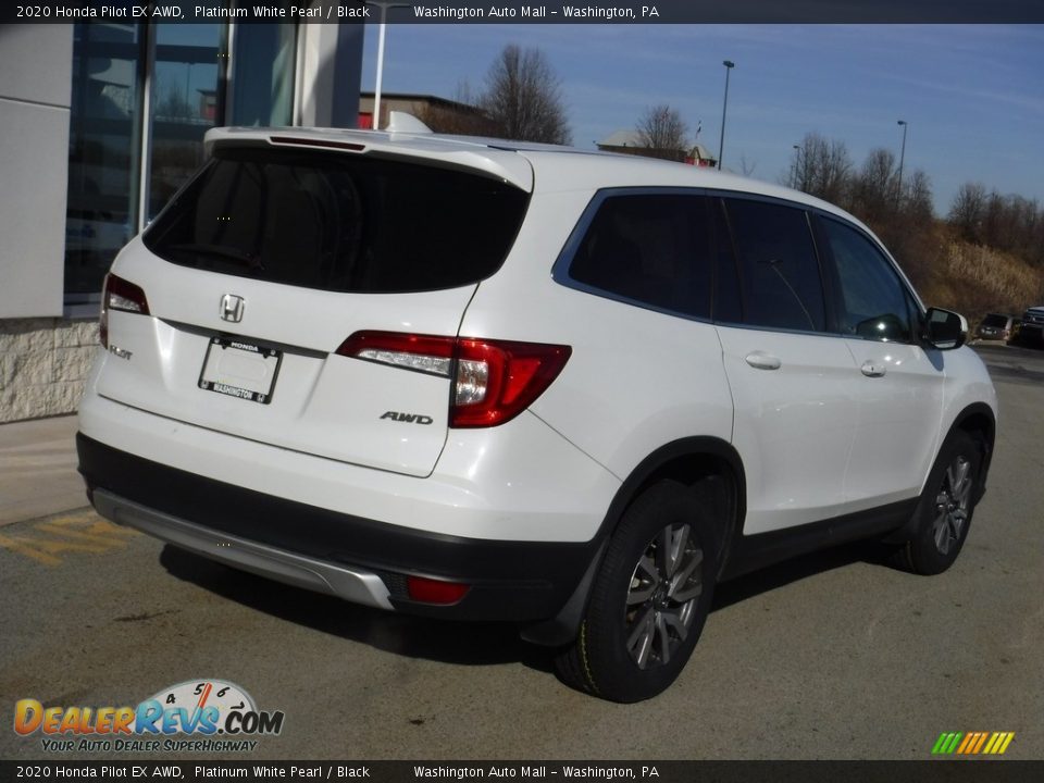 2020 Honda Pilot EX AWD Platinum White Pearl / Black Photo #8