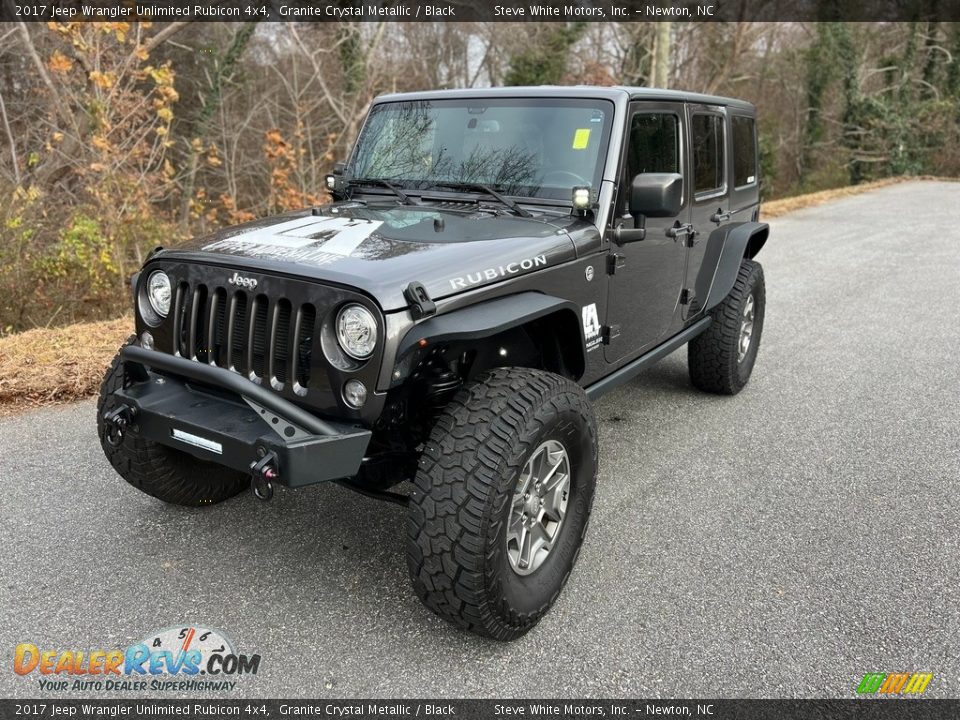 2017 Jeep Wrangler Unlimited Rubicon 4x4 Granite Crystal Metallic / Black Photo #2