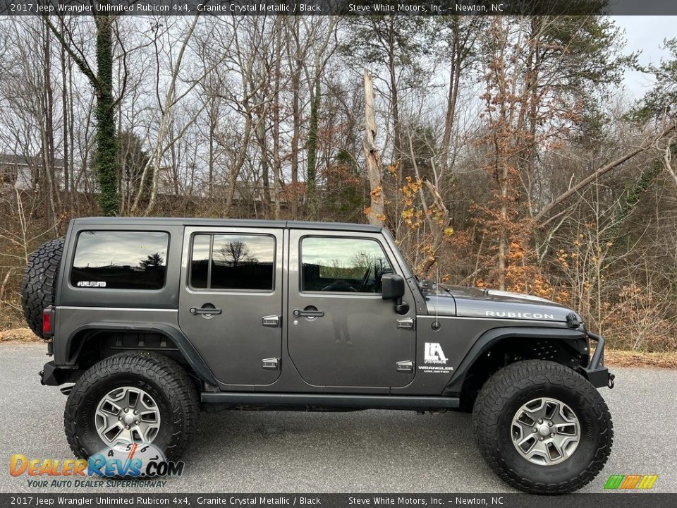 2017 Jeep Wrangler Unlimited Rubicon 4x4 Granite Crystal Metallic / Black Photo #6