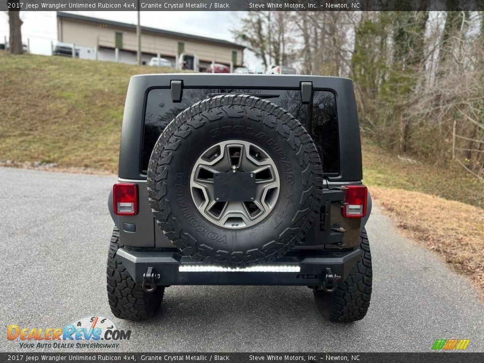 2017 Jeep Wrangler Unlimited Rubicon 4x4 Granite Crystal Metallic / Black Photo #8