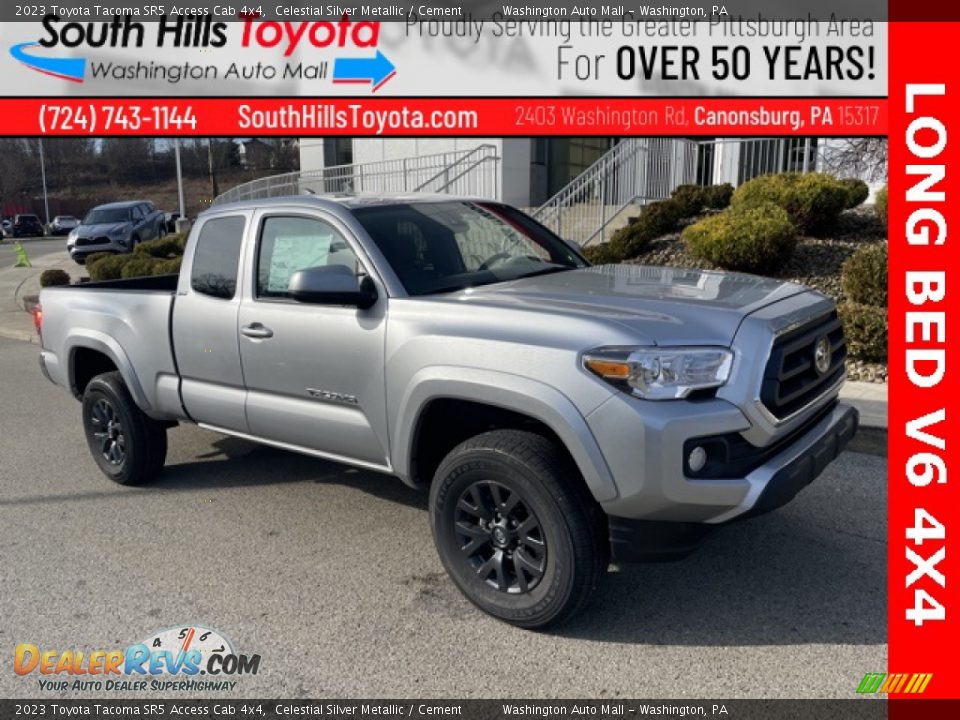 2023 Toyota Tacoma SR5 Access Cab 4x4 Celestial Silver Metallic / Cement Photo #1