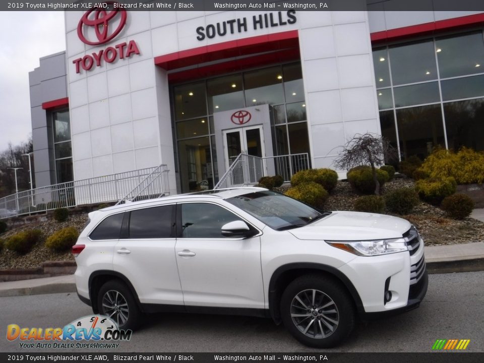 2019 Toyota Highlander XLE AWD Blizzard Pearl White / Black Photo #2