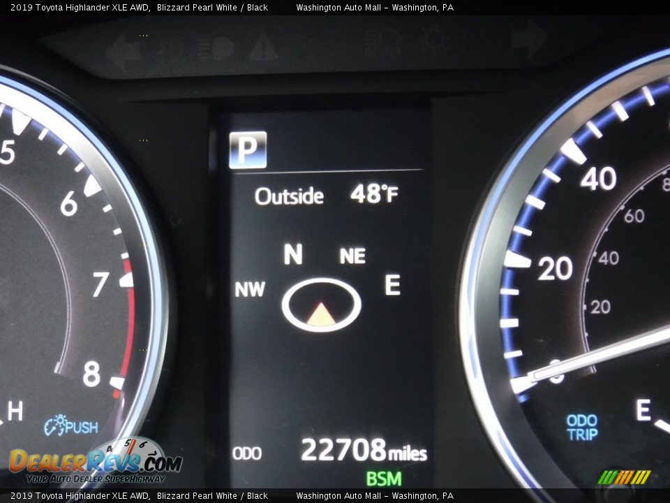 2019 Toyota Highlander XLE AWD Blizzard Pearl White / Black Photo #32