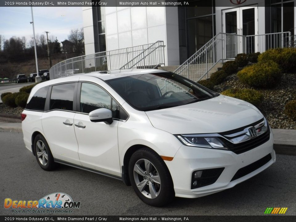 2019 Honda Odyssey EX-L White Diamond Pearl / Gray Photo #1