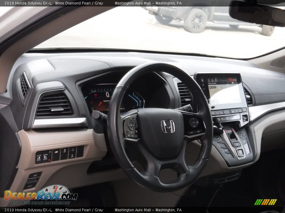 2019 Honda Odyssey EX-L White Diamond Pearl / Gray Photo #20