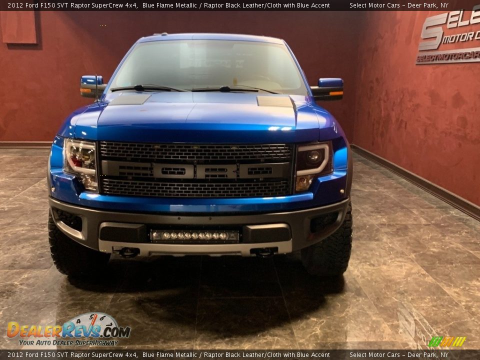 2012 Ford F150 SVT Raptor SuperCrew 4x4 Blue Flame Metallic / Raptor Black Leather/Cloth with Blue Accent Photo #3