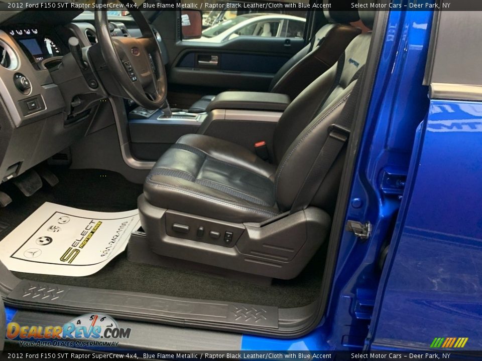 2012 Ford F150 SVT Raptor SuperCrew 4x4 Blue Flame Metallic / Raptor Black Leather/Cloth with Blue Accent Photo #12